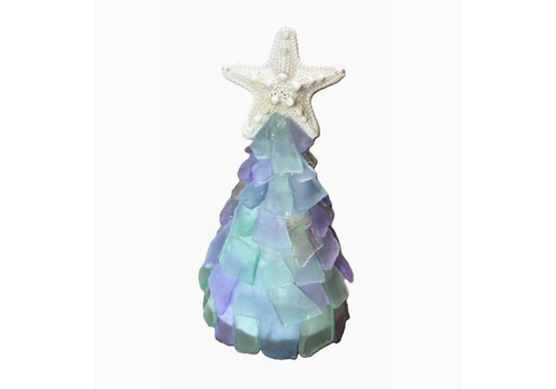  Salty Signs Designs 6" Seaglass Tree with Lights Mermaid 
