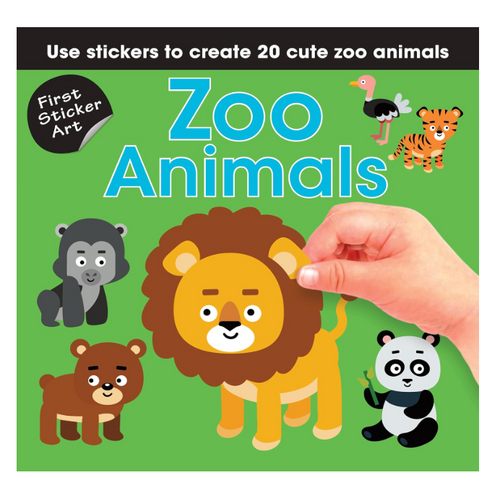  Sourcebooks First Sticker Art: Zoo Animals 