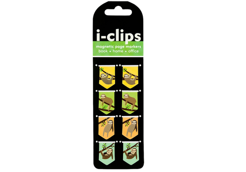  Peter Pauper Press Sloths I-Clips Magnetic Page Markers 