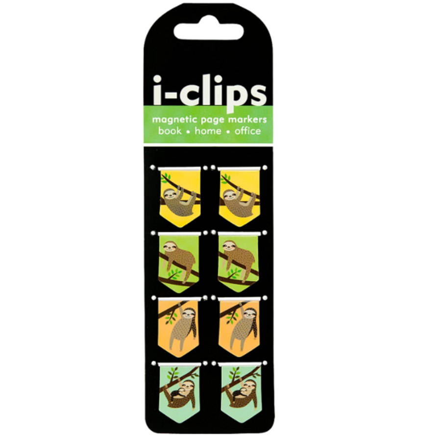 Sloths I-Clips Magnetic Page Markers