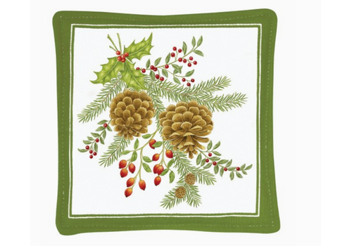  Alice's Cottage Spiced Mug Mat Holiday Pinecones 