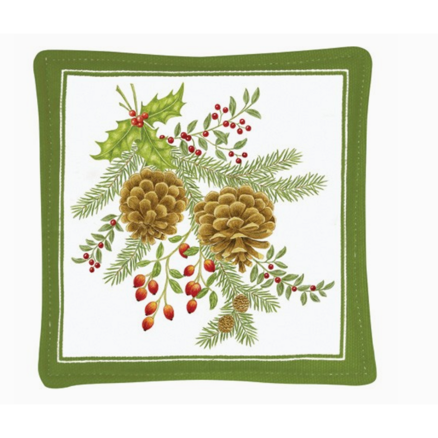 Spiced Mug Mat Holiday Pinecones