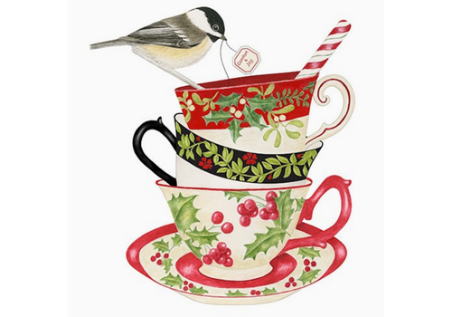  Alice's Cottage Flour Sack Towel Holiday Teacups 