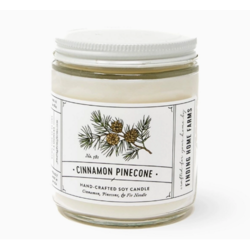  Finding Home Farms Cinnamon Pinecone Soy Candle Small Jar 