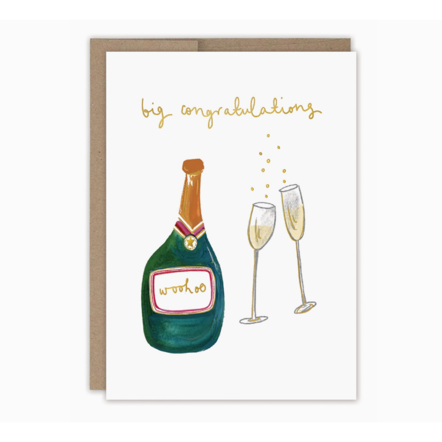 Champagne Big Congrats Card
