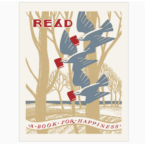  Fridgedoor Read a Book for Happiness Magnet 