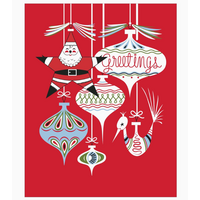 Santa Ornament Greetings Magnet