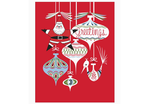  Fridgedoor Santa Ornament Greetings Magnet 