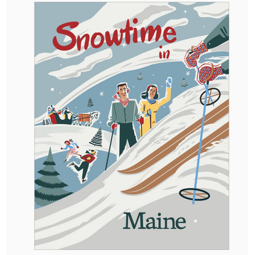  Fridgedoor Snowtime in Maine Magnet 