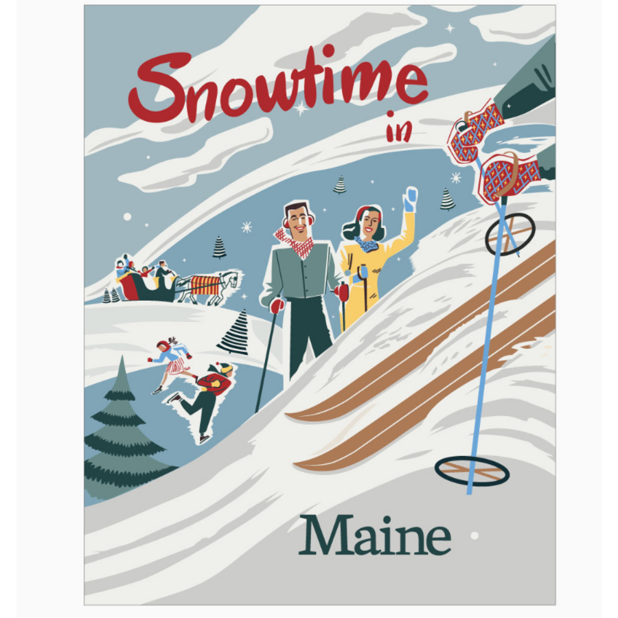 Snowtime in Maine Magnet