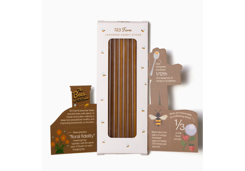  123 Farm Lavender Honey Sticks 10 Pack 