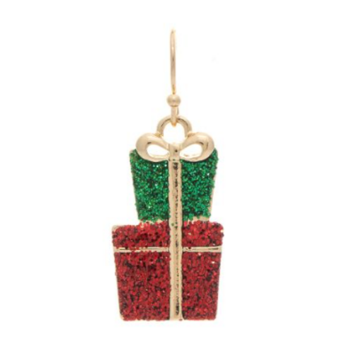  Rain Jewelry Collection Gold All Wrapped Up Gift Christmas Earrings 