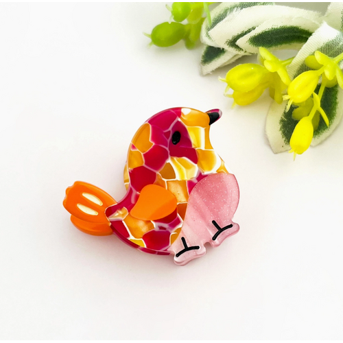  TheDivaSoap Mini Bird Hair Claw Clip Pink 