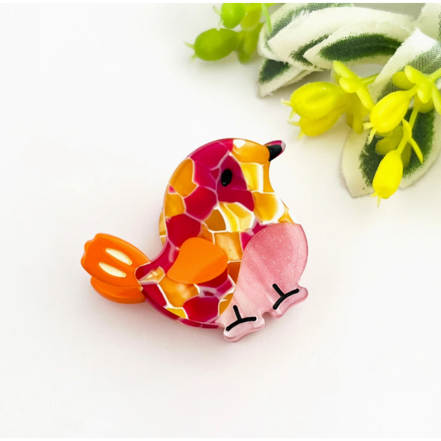 Mini Bird Hair Claw Clip Pink