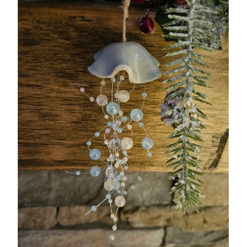  Teal Turtle Studio Jellyfish Ceramic Ornament 