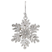 Crystal Center Snowflake Earrings