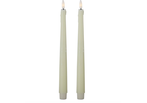  K & K Interiors Inc 11.5" Drip Taper Candles Set of 2 Cream 