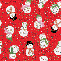 Snowmen & Lights Gift Wrap Roll