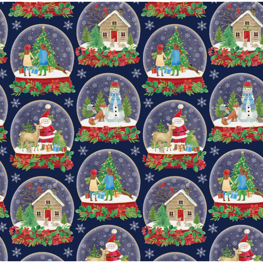 Snow Globes Gift Wrap Roll