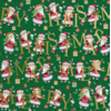 Jillson & Roberts Santa Merry Christmas Green Gift Wrap Roll