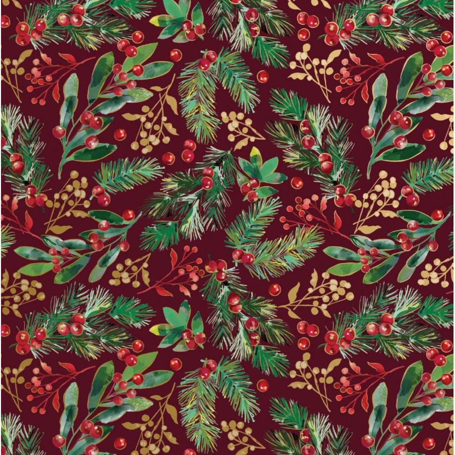Winter Foliage Gift Wrap Roll