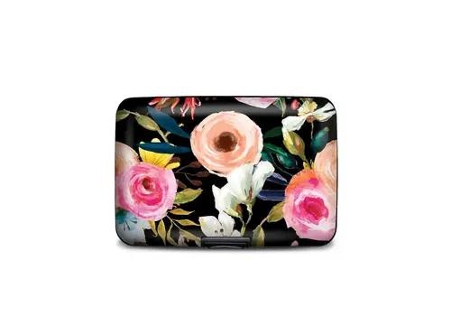  Monarque Floral on Black Armored Wallet 