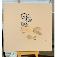 Pebbles and Paint 6x6 inch Whales - Mother and Child w/ easel