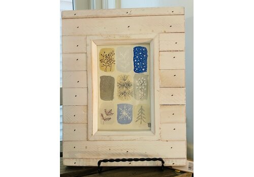  Pebbles and Paint 7x9 inch Framed Winter Season 