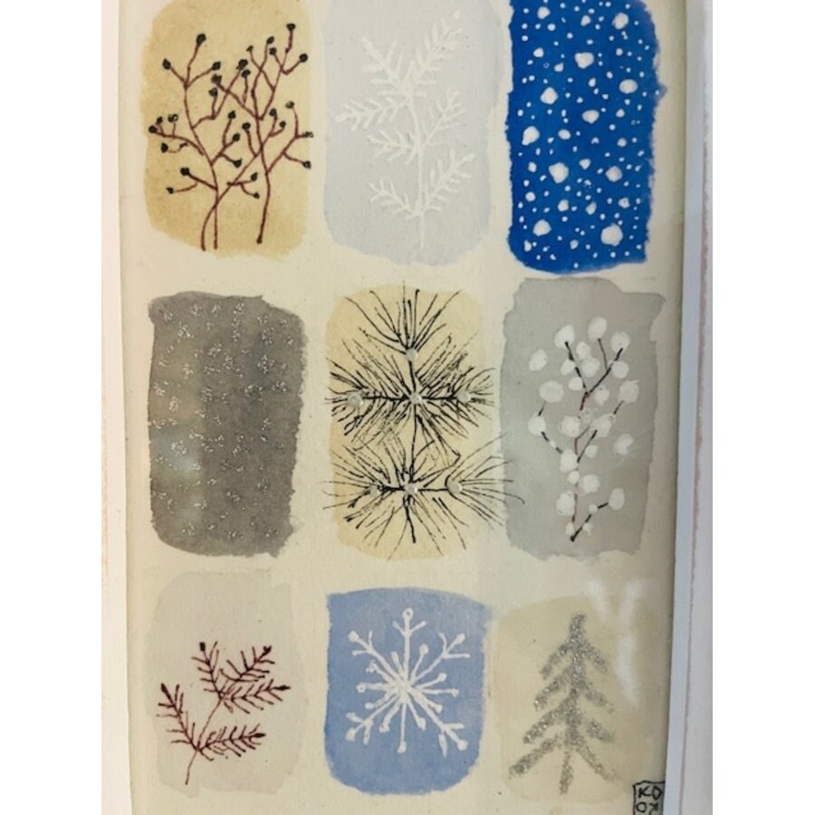 Pebbles and Paint 7x9 inch Framed Winter Season