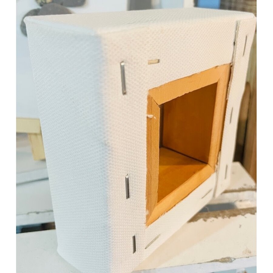 Pebbles and Paint 4x4 inch Whale on Framed Canvas - 1.5 inch thick