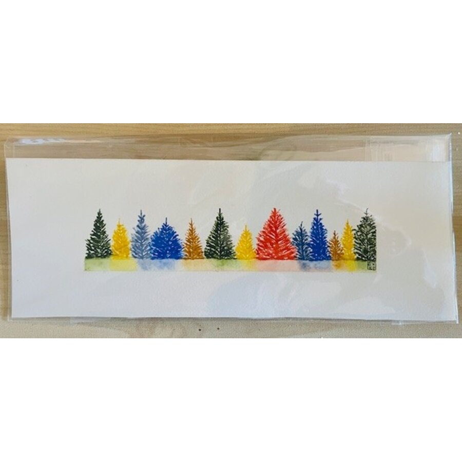Pebbles and Paint 10x3 inch Whimsical Trees no matte