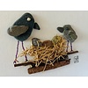 Pebbles and Paint 6x6 inch Birds in a Nest with easel