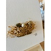 Pebbles and Paint 4x4 inch Nest and Eggs with easel