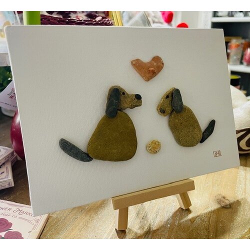  Pebbles and Paint 7x5 inch Puppy Love with easel 
