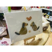 Pebbles and Paint 7x5 inch Puppy Love with easel