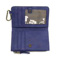 Vegan Leather Bifold Wallet with Carabiner