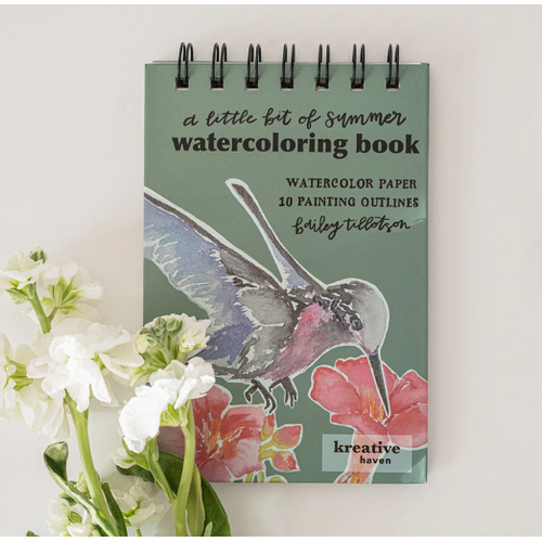  Bailey Rae Studio Little Bit of Summer Mini Watercoloring Book 