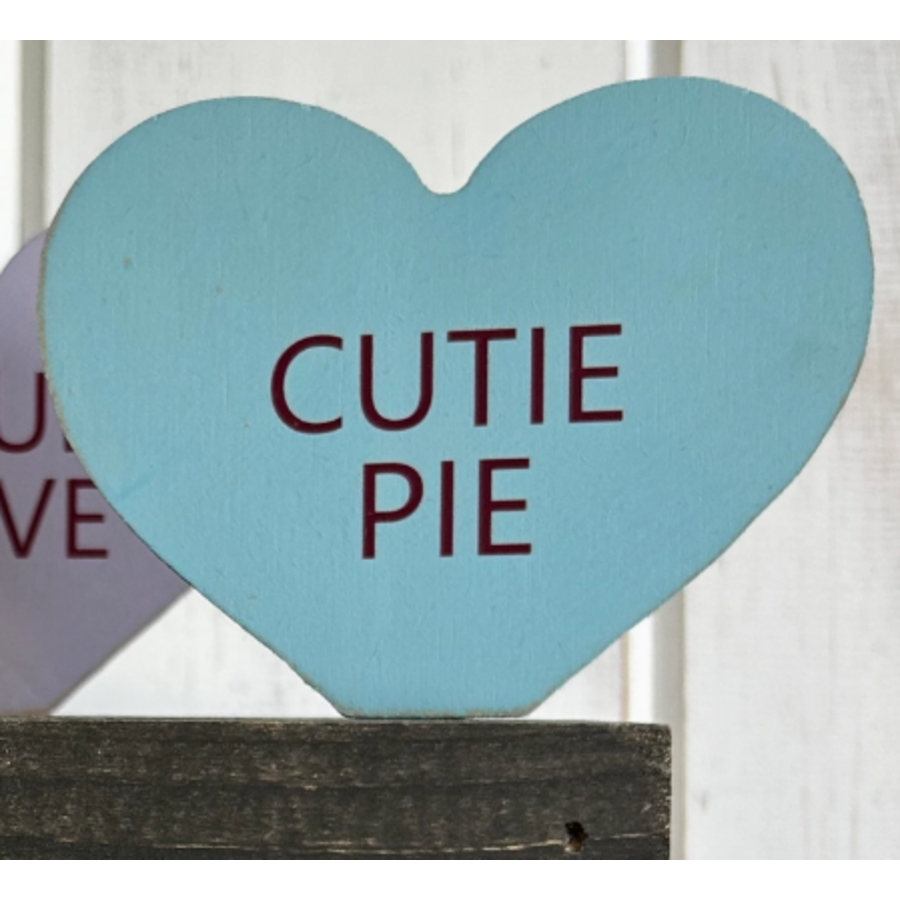 Wood Candy Hearts Decor