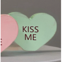 Wood Candy Hearts Decor