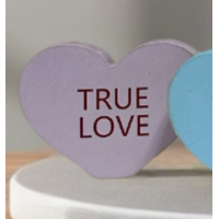 Wood Candy Hearts Decor