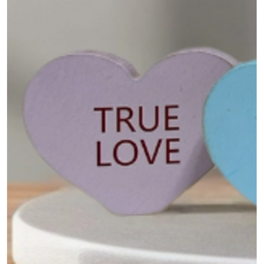 Wood Candy Hearts Decor