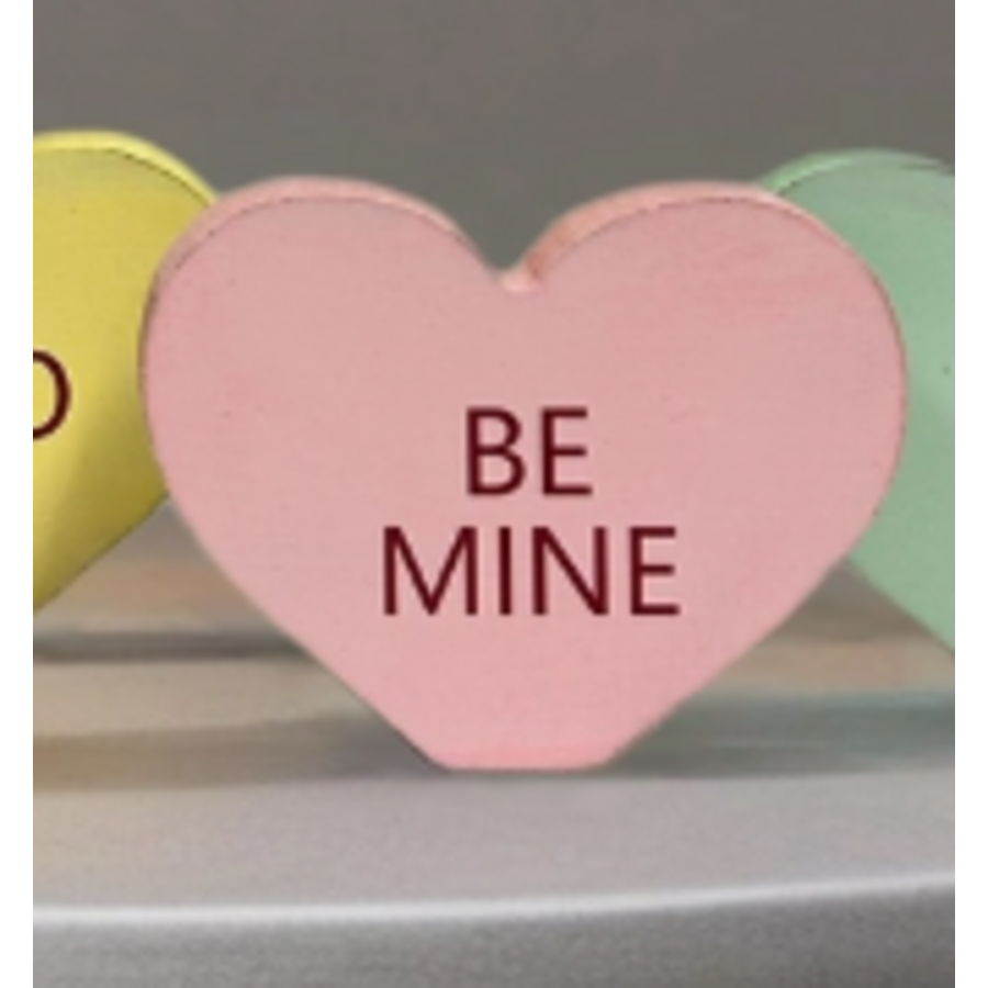 Wood Candy Hearts Decor