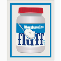 Marshmallow Fluff Jar Magnet
