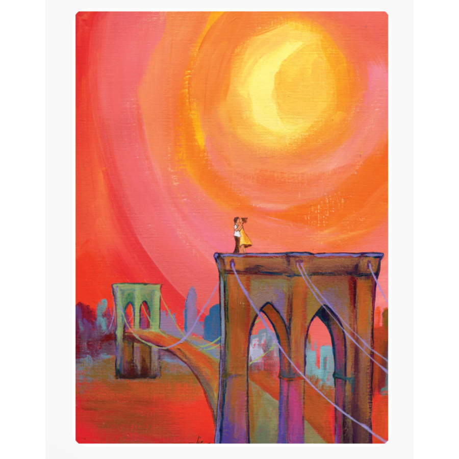 Bridge Couple Anniversary Card