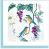 Quilling Cards Purple Grapes & Bluebirds Quill Card