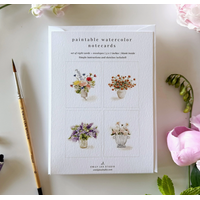 Bouquets Paintable Notecards