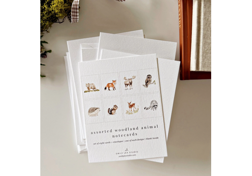  emily lex studio Woodland Animals Assorted Notecard Set 