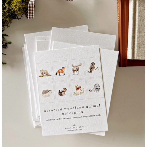 emily lex studio Woodland Animals Assorted Notecard Set 
