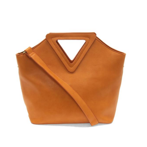  Joy Accessories Vegan Leather Triangle Handle Bag 