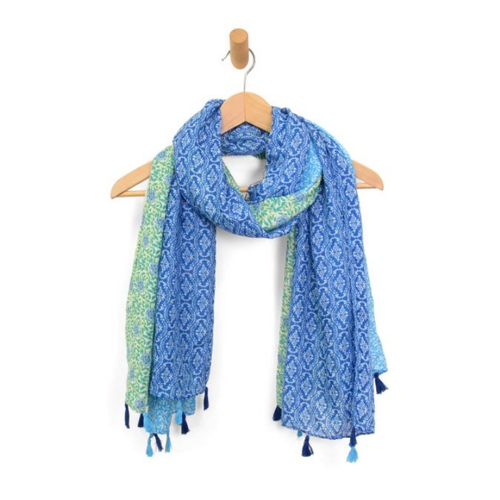  Joy Accessories Blocked Floral Vines Scarf 